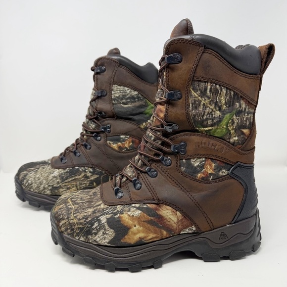 Rocky Sport Utility Max Brown and Green Outdoor Boots with Camouflage Design main image 6